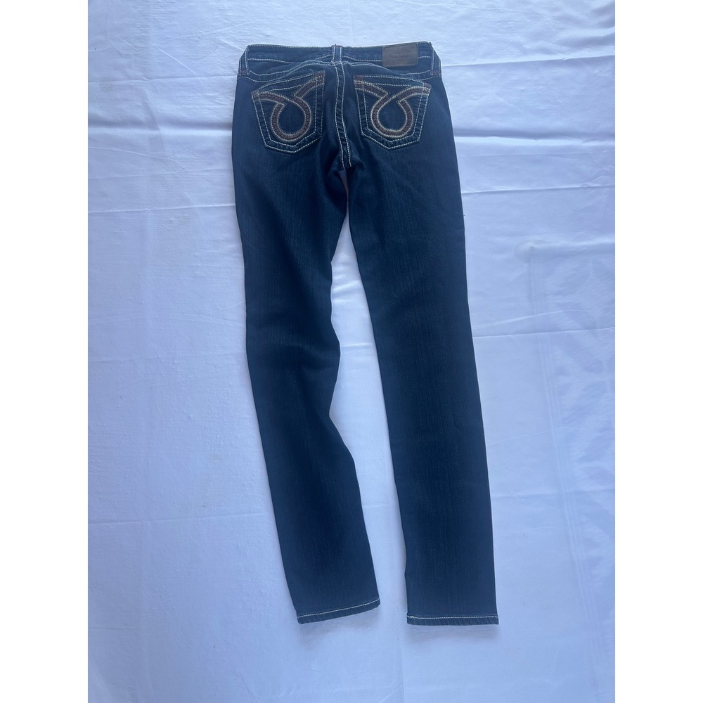 Big Star Jenna Skinny Jeans Dark Wash Thick Stitch Low Rise 28R Womens Denim - Picture 5 of 7